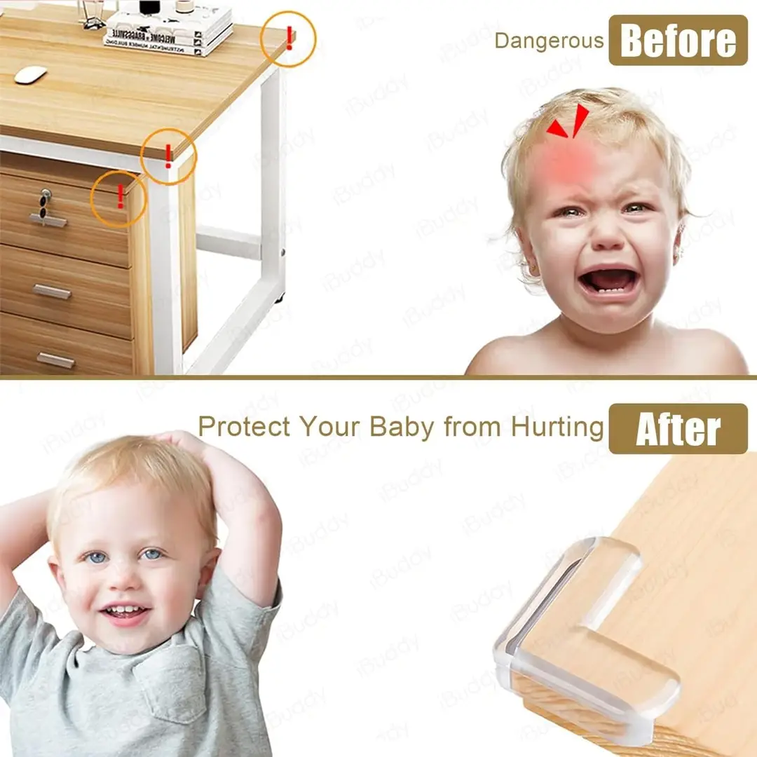 8 Pcs Table Corner Protector Transparent | Baby Bed Corners Edge Protector