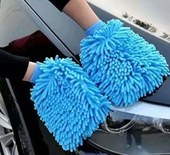 (Pack of 5) Double-sided Microfiber Washable Cleaning Gloves