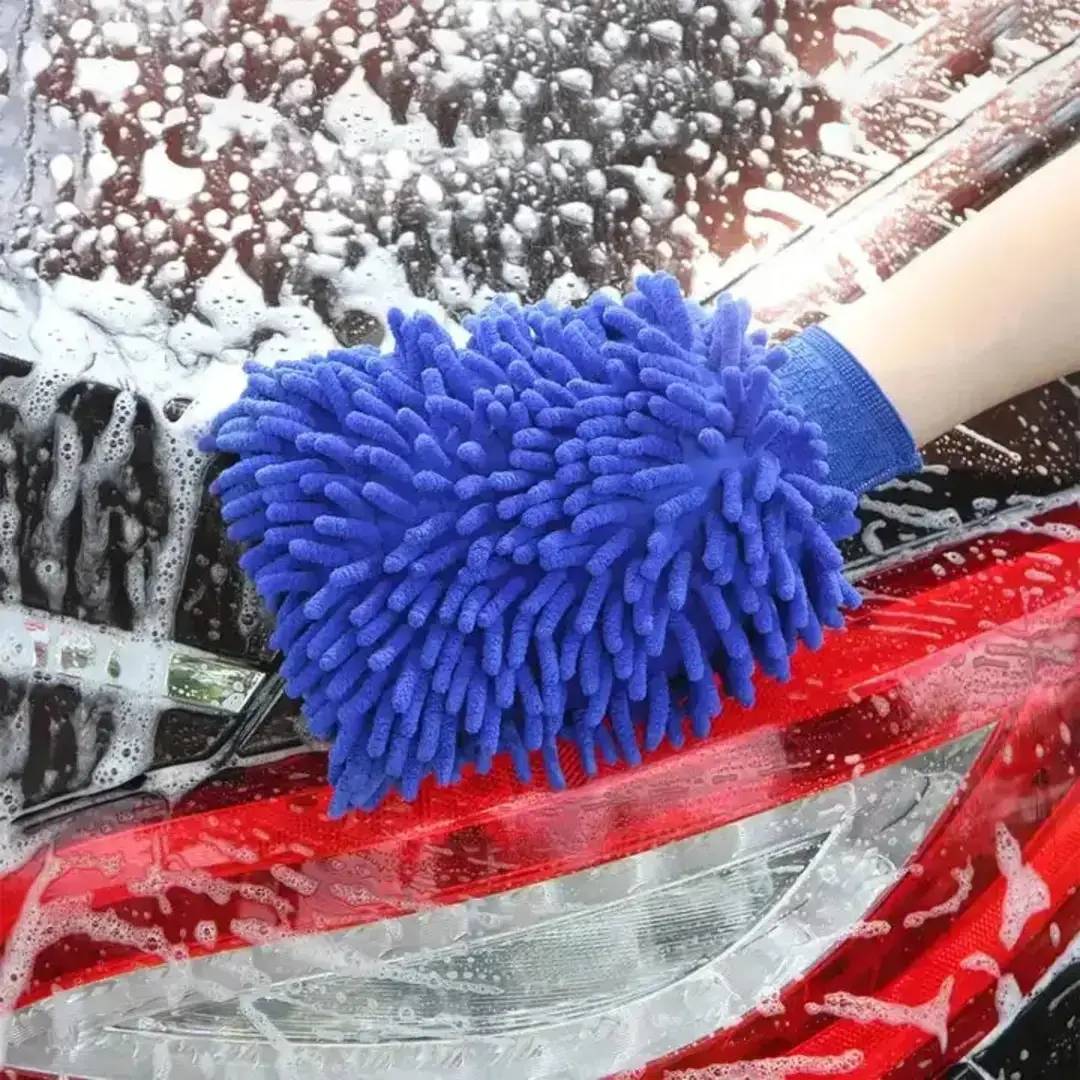 (Pack of 5) Double-sided Microfiber Washable Cleaning Gloves