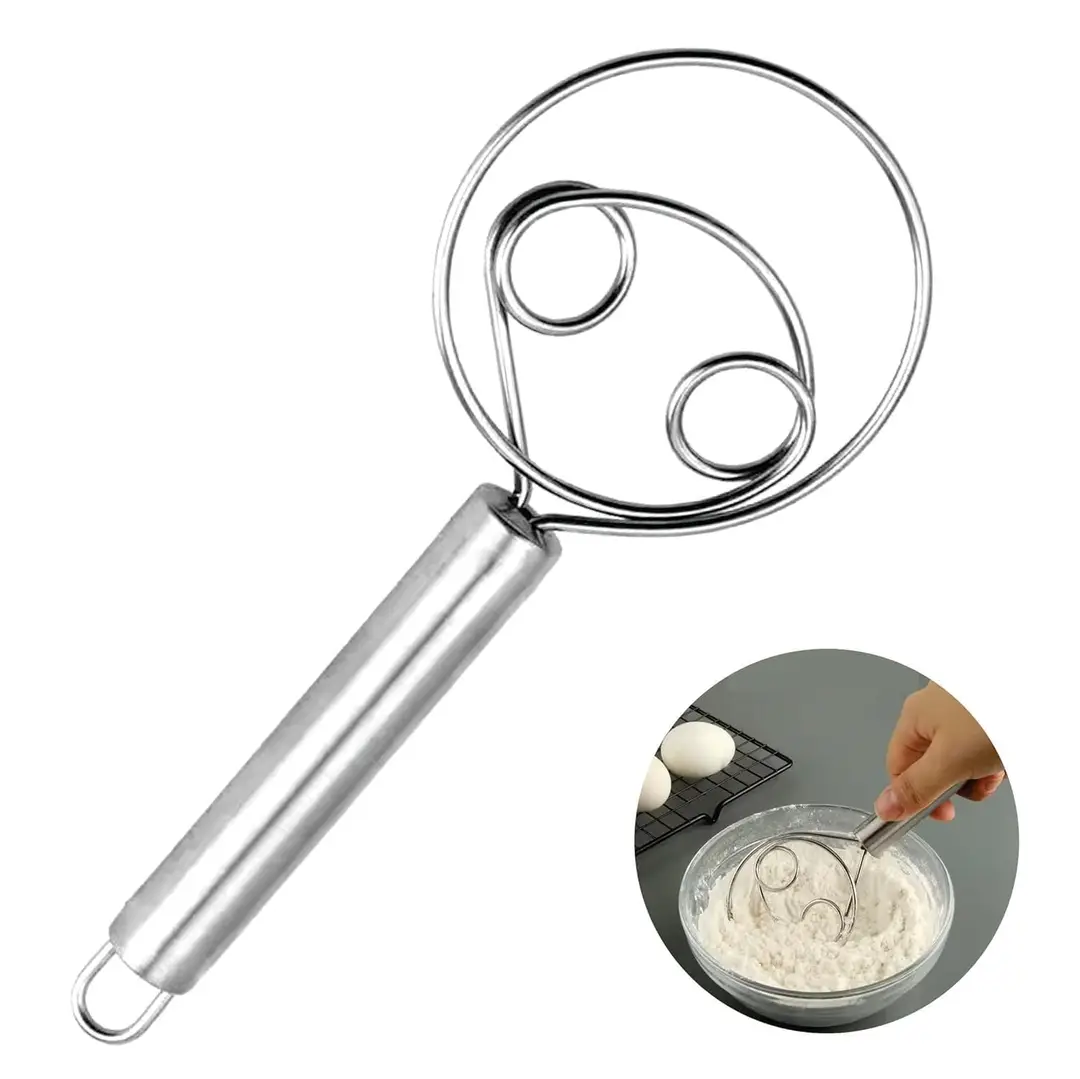 Manual Atta Maker Stainless Steel Dough Mixer, Hand Mixer with Hanging