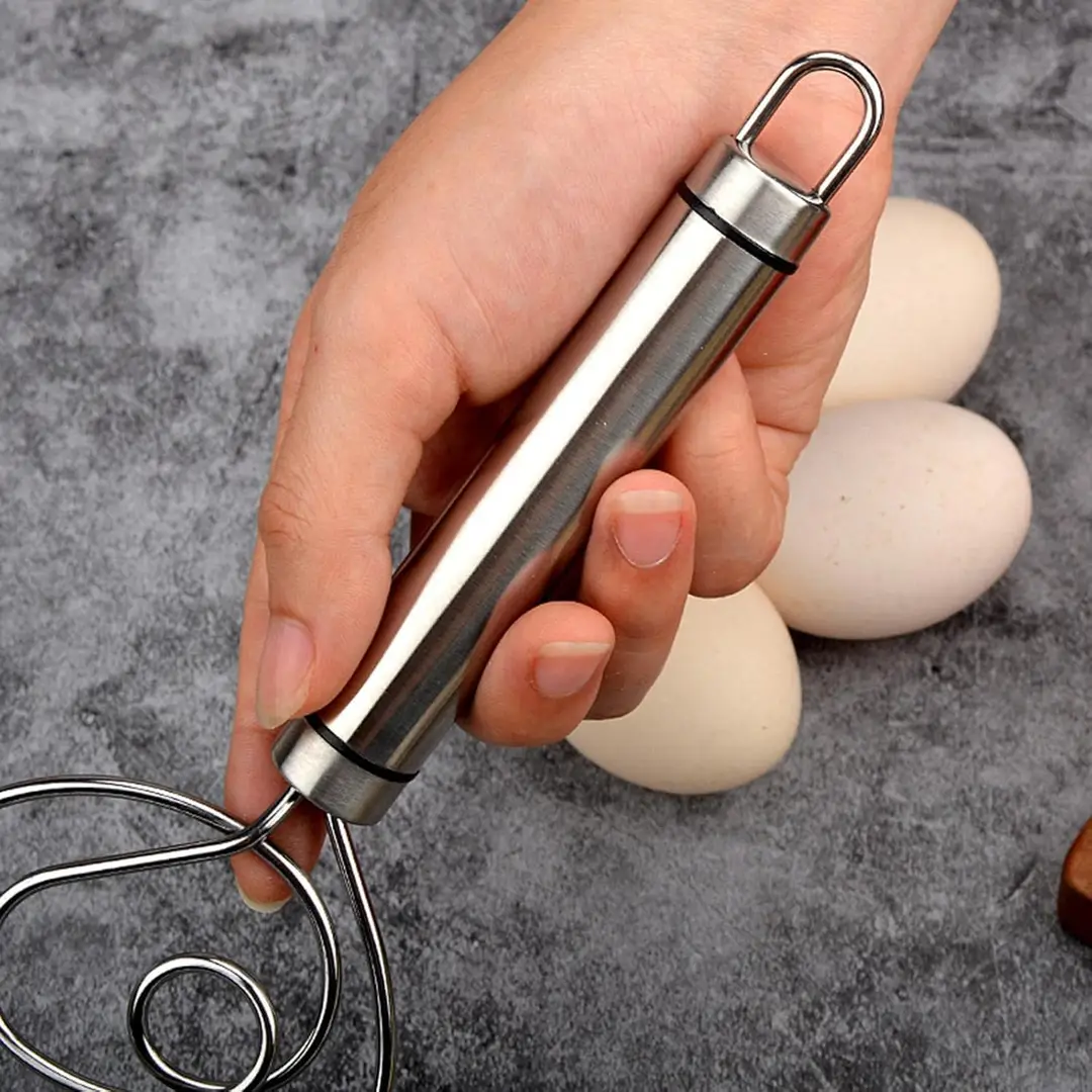 Manual Atta Maker Stainless Steel Dough Mixer, Hand Mixer with Hanging