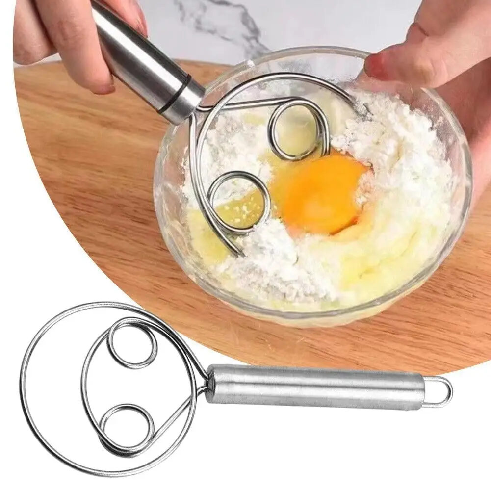 Manual Atta Maker Stainless Steel Dough Mixer, Hand Mixer with Hanging