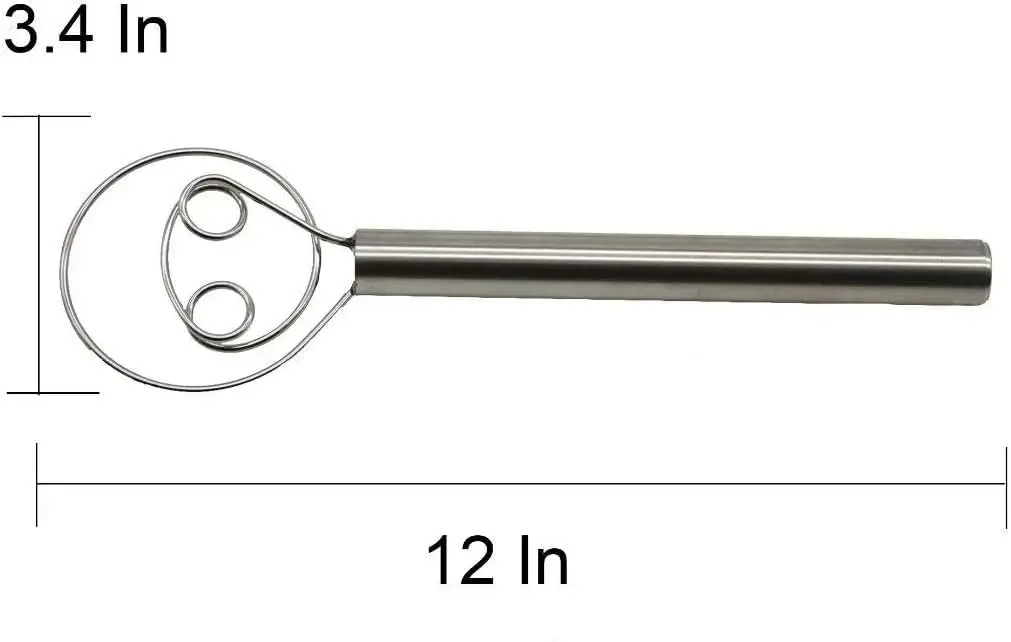 Manual Atta Maker Stainless Steel Dough Mixer, Hand Mixer with Hanging
