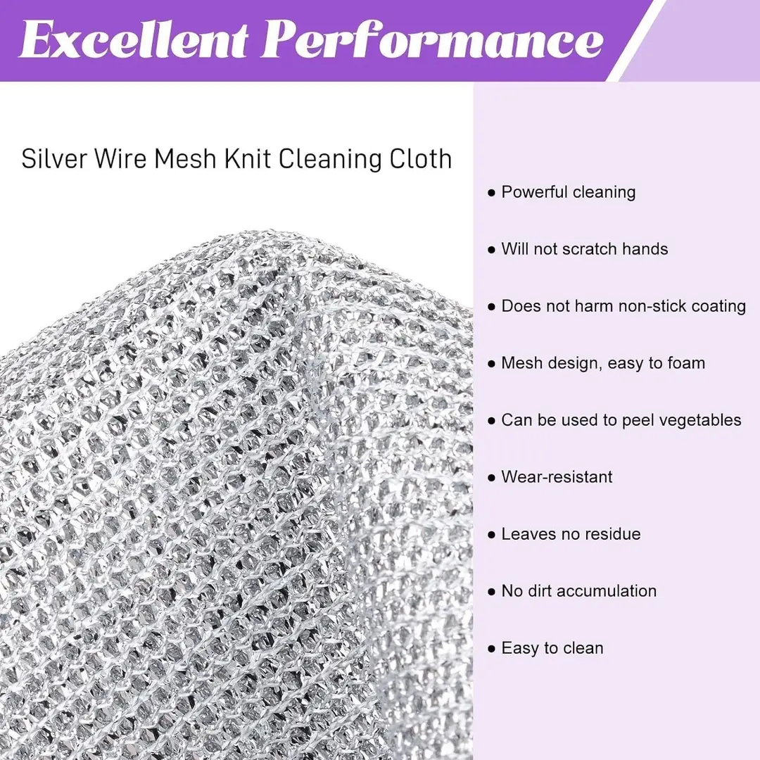 Pack of 5 Magic Dishcloth Wire Cleaning Cloths