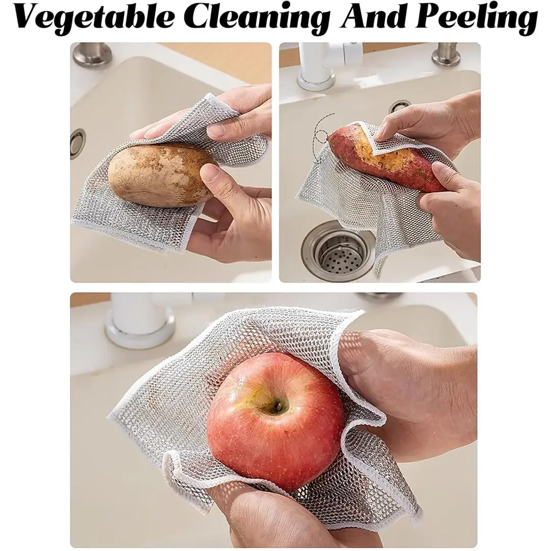 Pack of 3 Magic Dishcloth Wire Cleaning Cloths