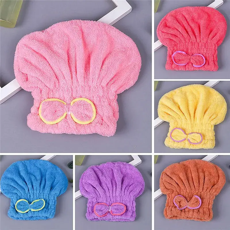 Super Absorbent Butterfly Hair Drying Cap Bath Towel