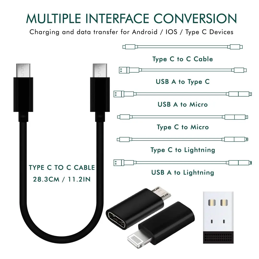 All in One 60W Fast Charging Travel Data Cable Set