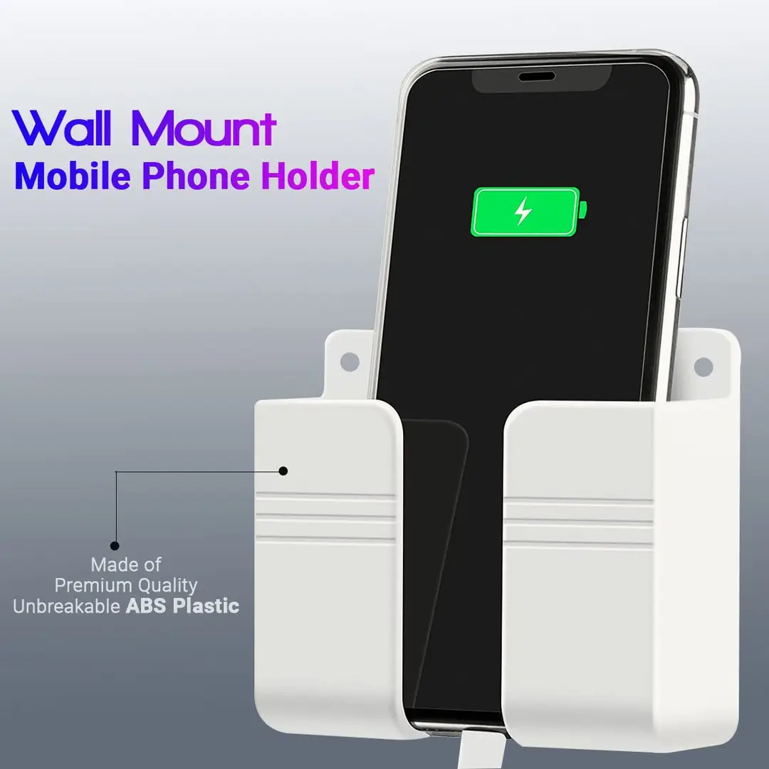 Wall Mounted Mobile Holder White 1Pc