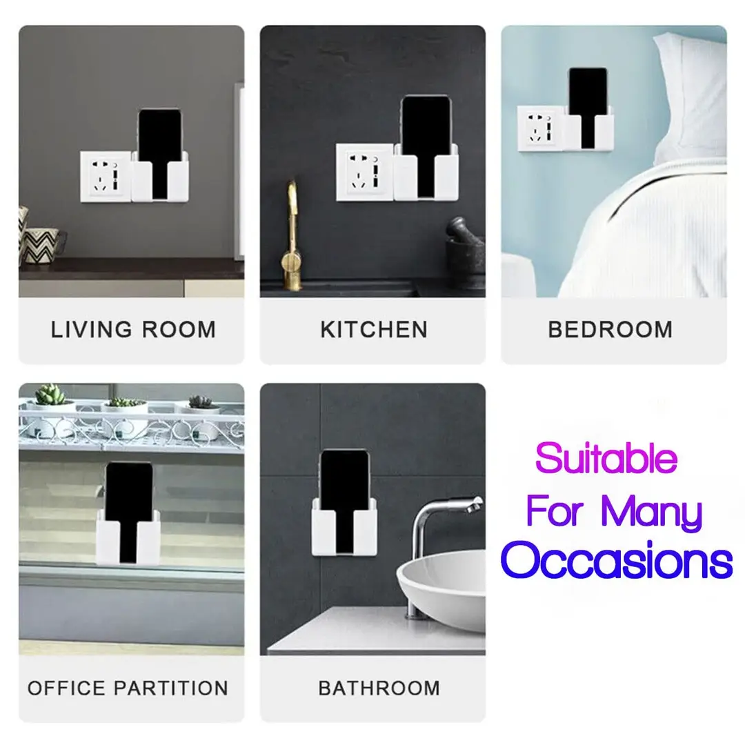 Wall Mounted Mobile Holder White 1Pc