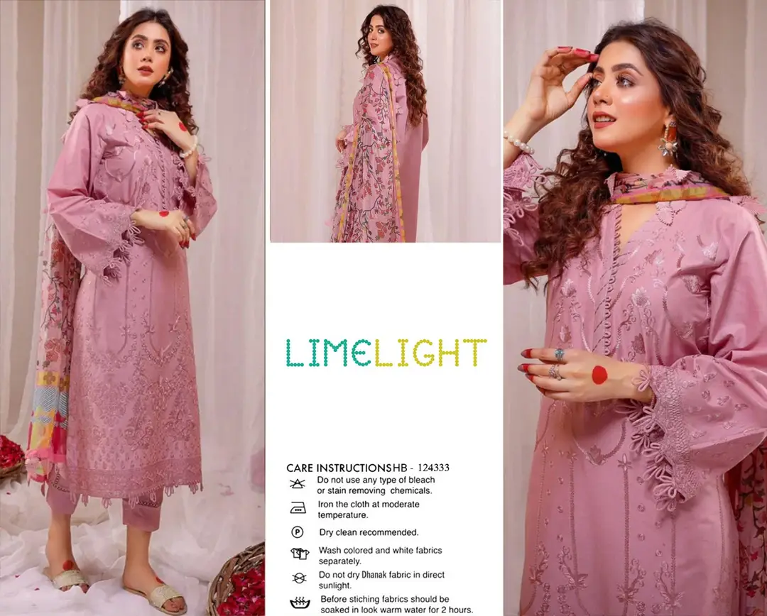 3 Pcs Women's Unstitched Embroidered Suit