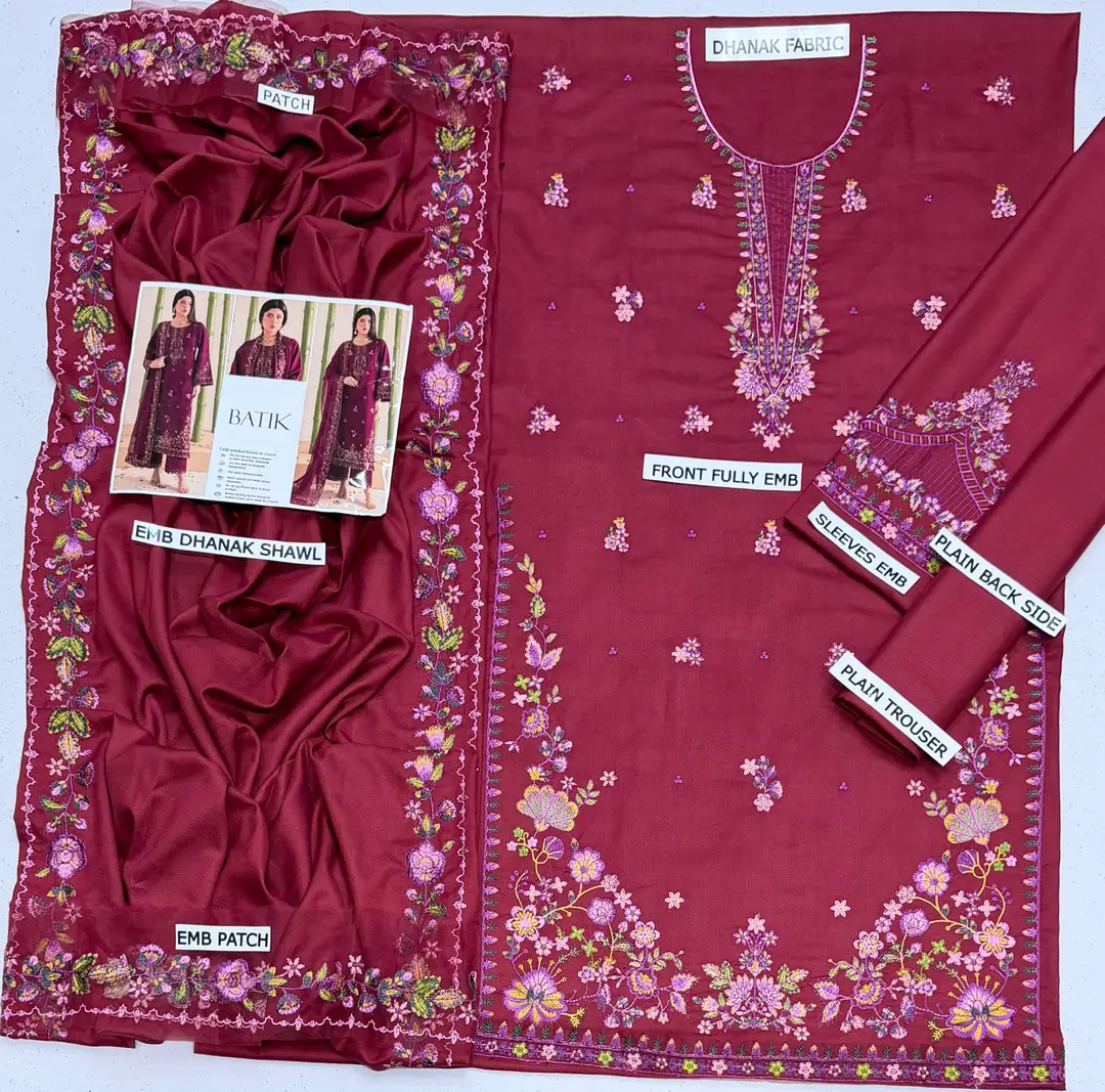 3 Pcs high demand winter collection Women's Unstitched full heavy Embroidered Suit