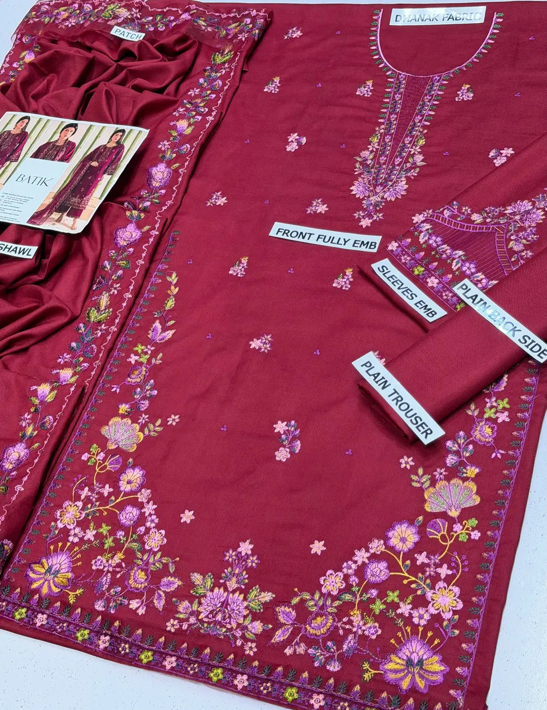 3 Pcs high demand winter collection Women's Unstitched full heavy Embroidered Suit