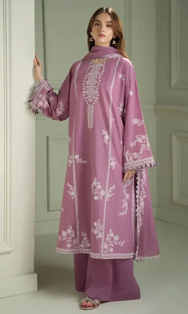 3 Pcs Women's Unstitched Sequins Embroidered Suit most demanding hit code lalic color with wool shawl