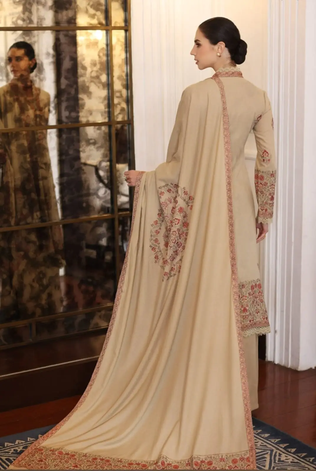3 Pcs Women's Unstitched Embroidered Suit *BRAND: BAREEZ'E code hb