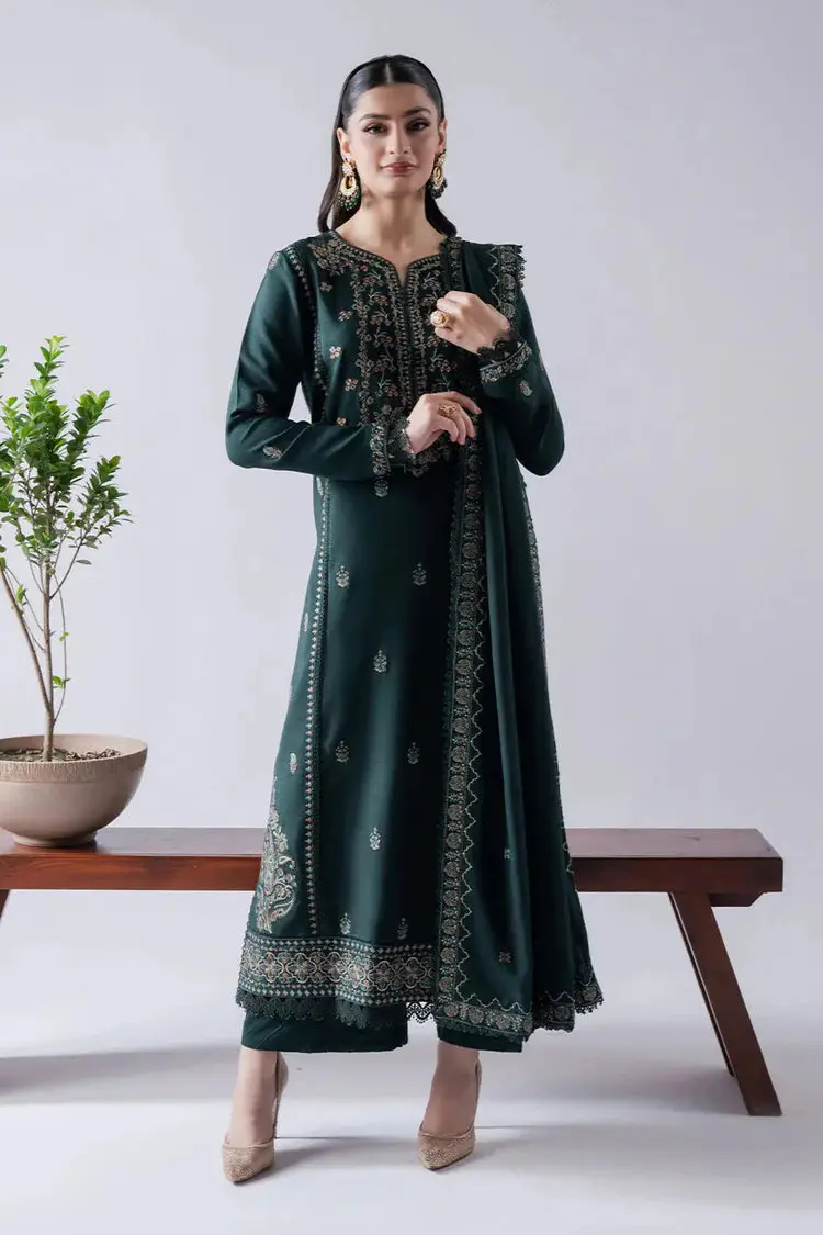 3 Pcs Women's Unstitched Embroidered Suit*BRAND: ASIM JOFA*