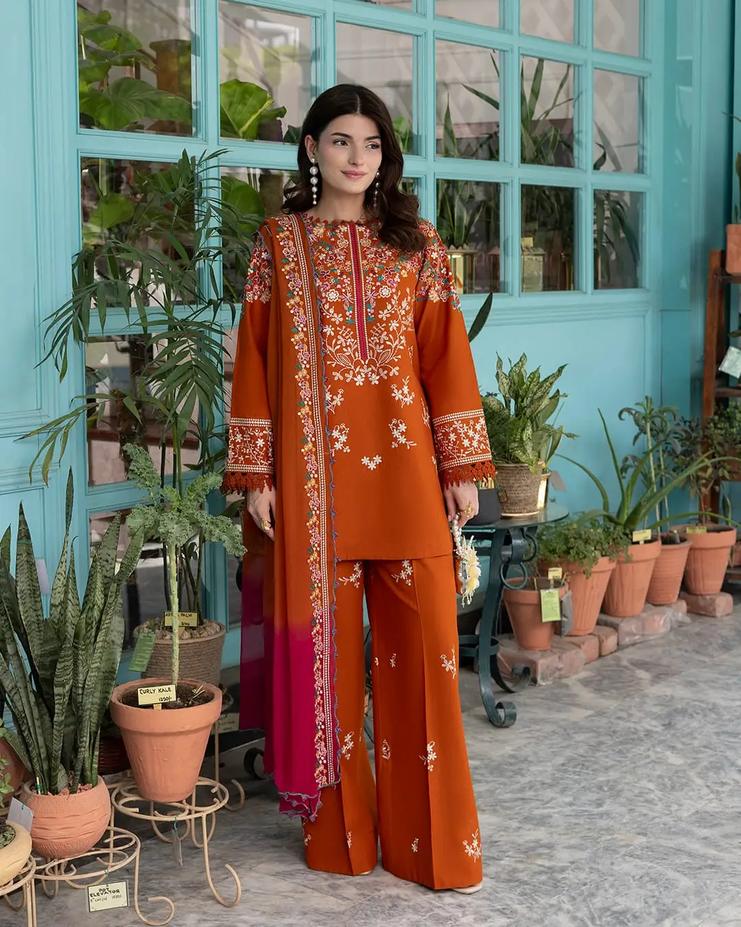3 Pcs Women's Unstitched Embroidered Suit