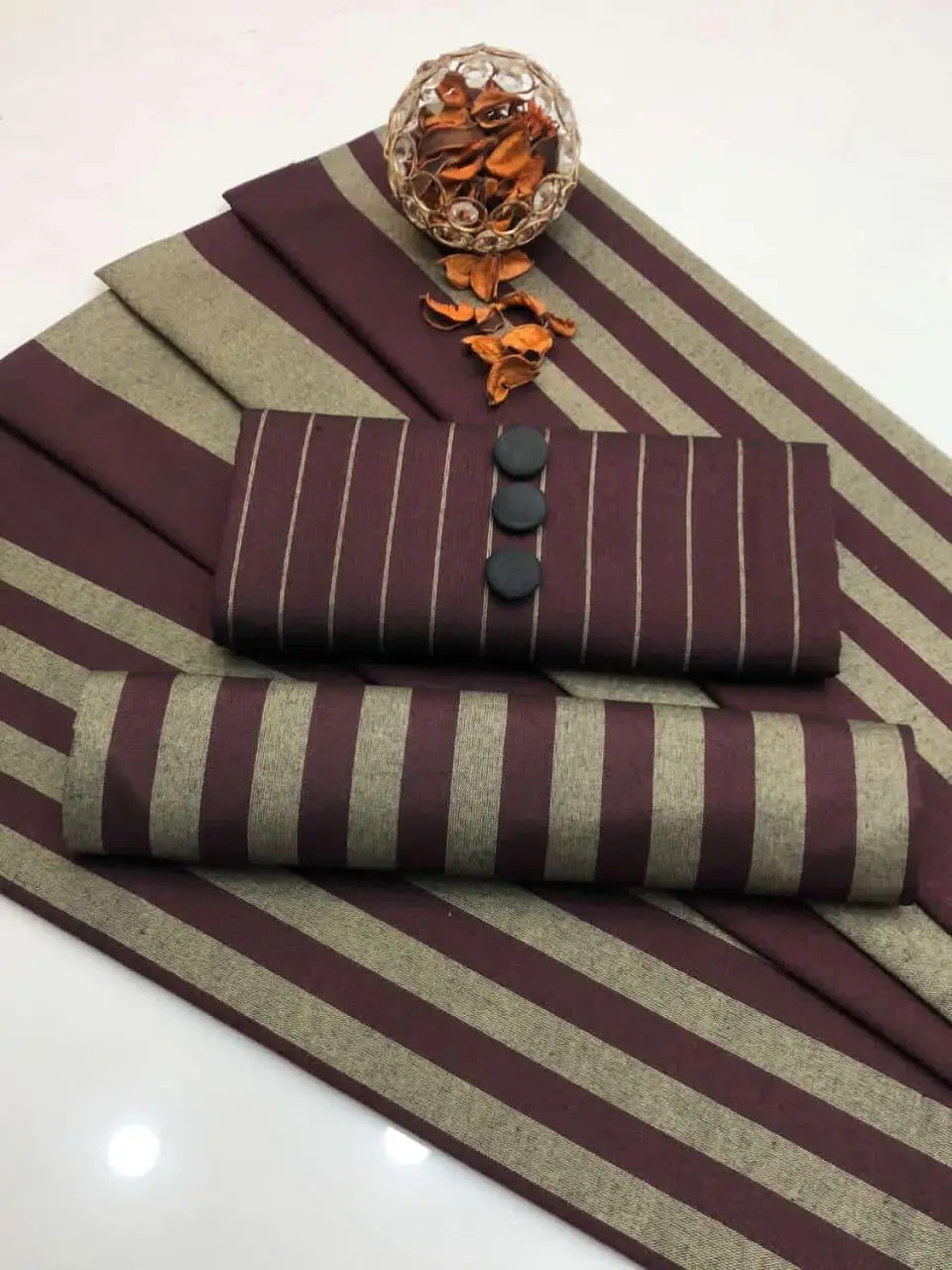 3 Pcs Women's Unstitched Printed Suit(bf)