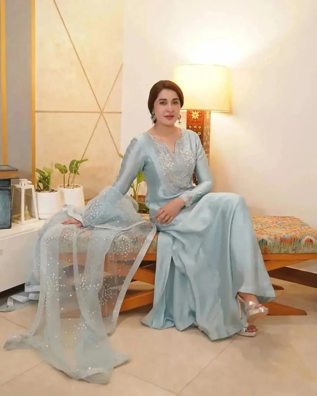 3 Pcs Women's Unstitched Embroidered Suit(skf)