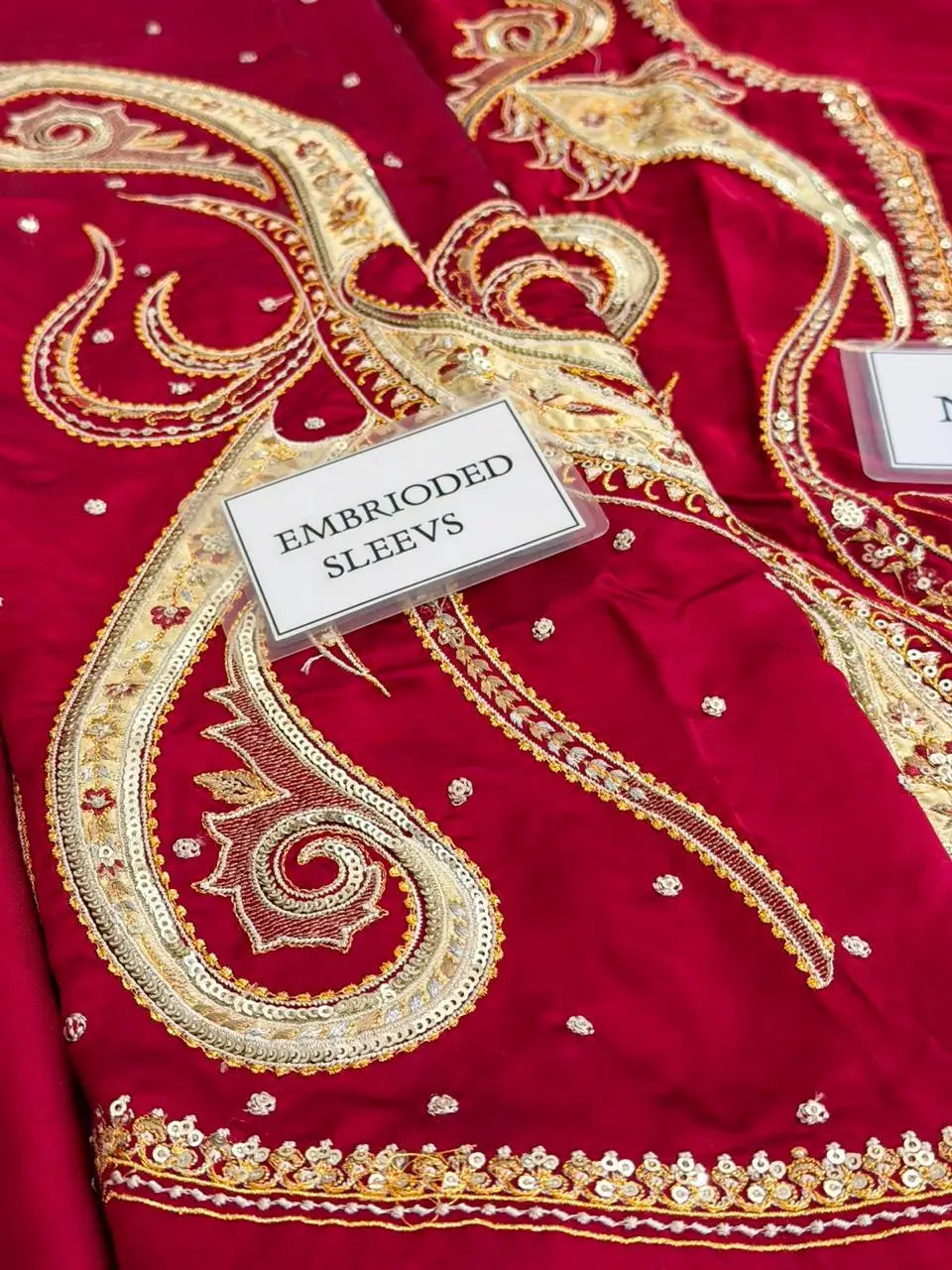 3 Pcs Women's Unstitched Embroidered Suit(skf)