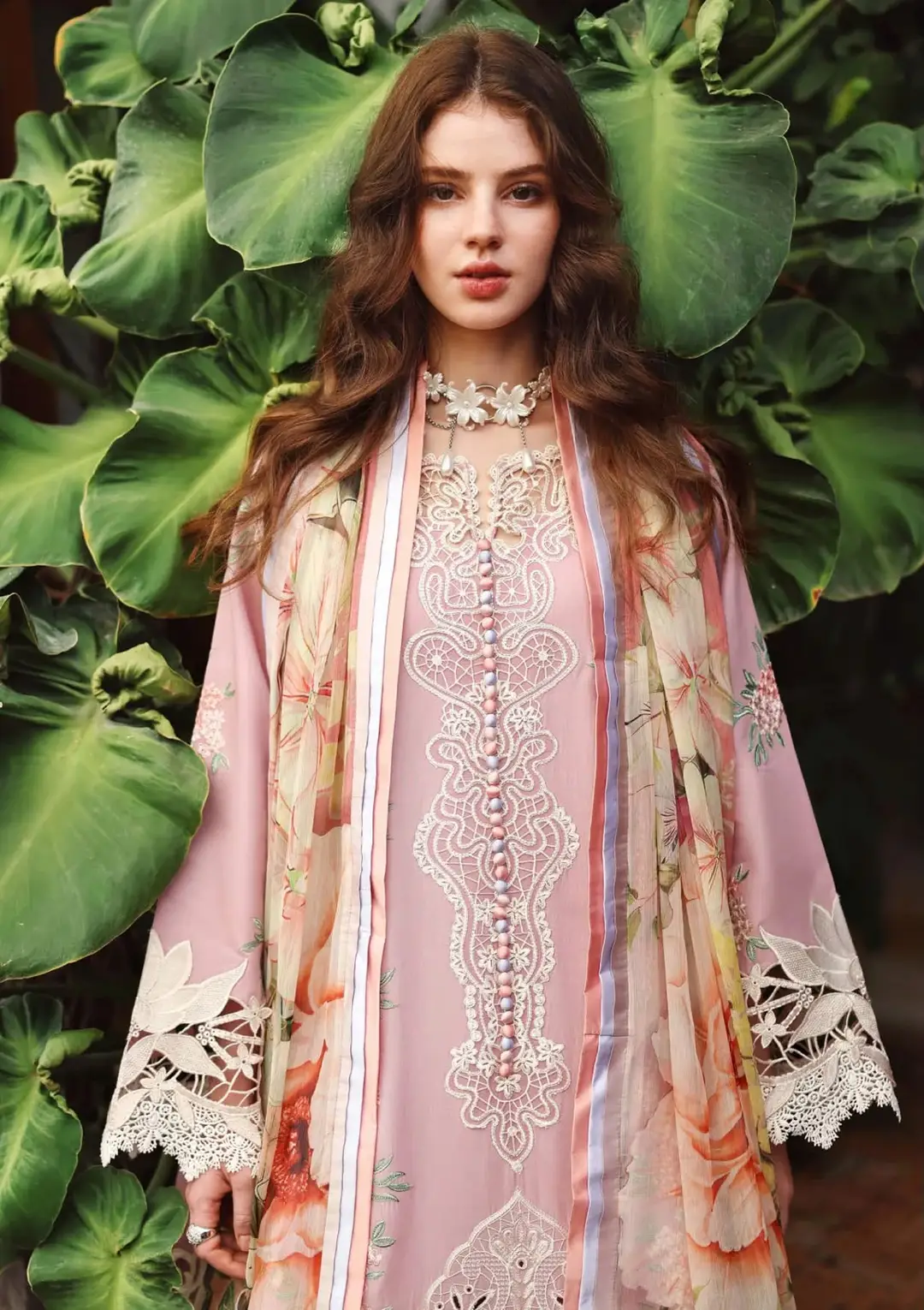 3 Pcs Women's Unstitched Embroidered Suit(f&f)