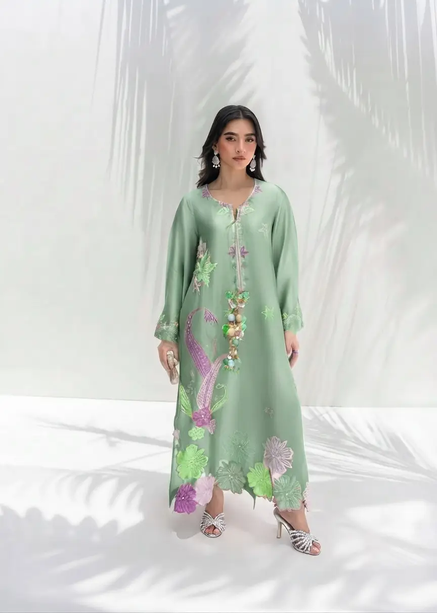 2 Pcs Women's Unstitched Embroidered Suit