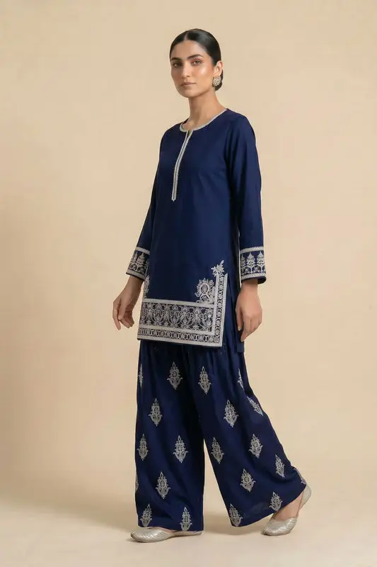 2 Pcs Women's Unstitched Embroidered Suit BRAND NAME : RUNGREZ*_
