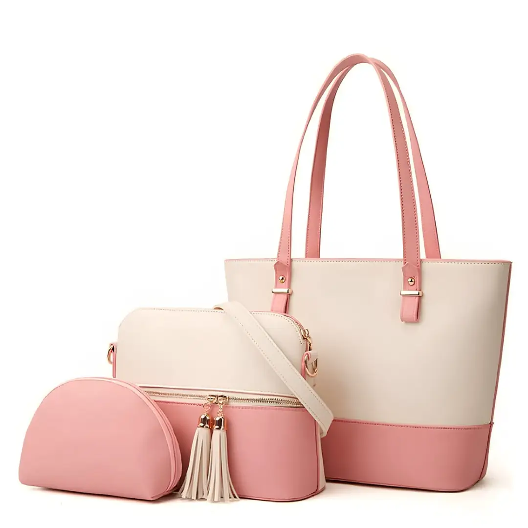 Women's Faux Leather Embroidered Tote Bags
