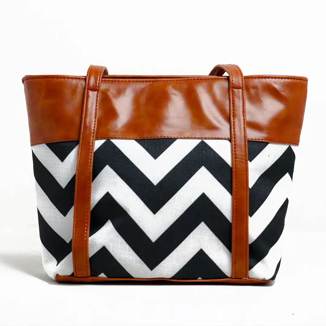 Girl's Faux Leather Textured Tote Bags