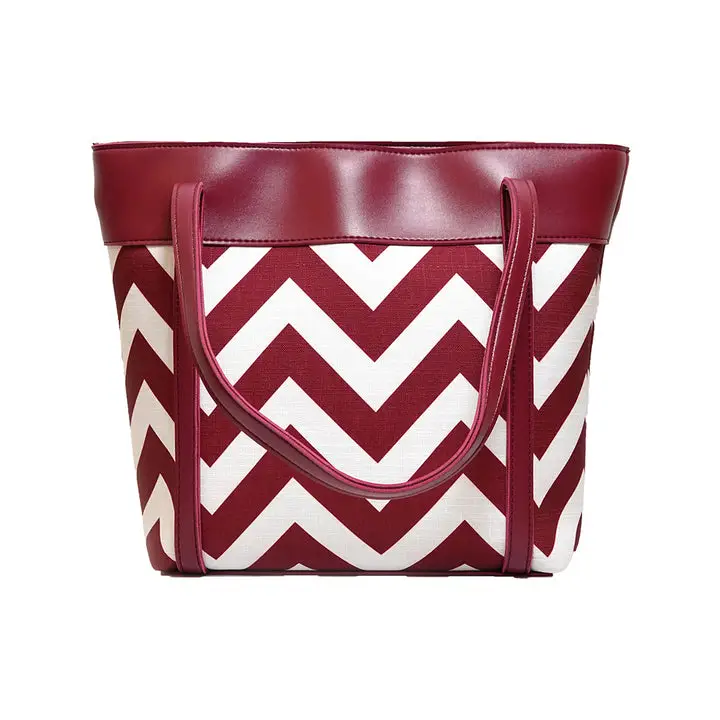 Girl's Faux Leather Textured Tote Bags