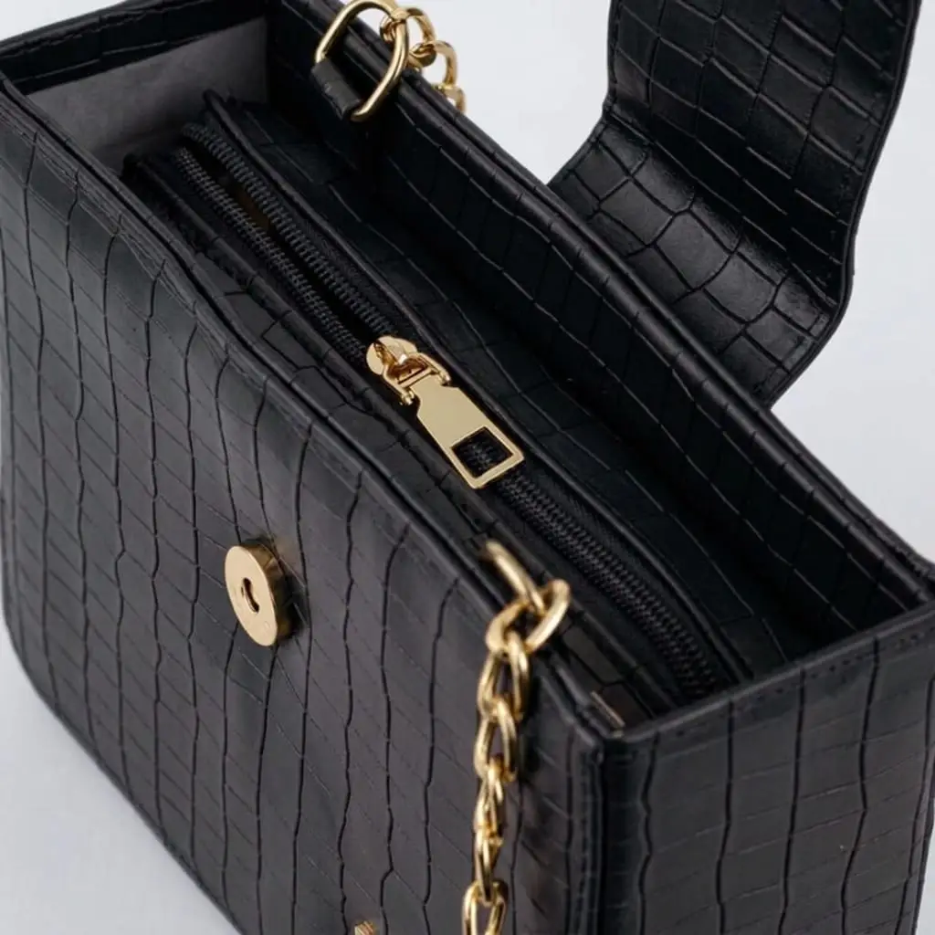 Girl's Faux Leather Textured Satchel Bag