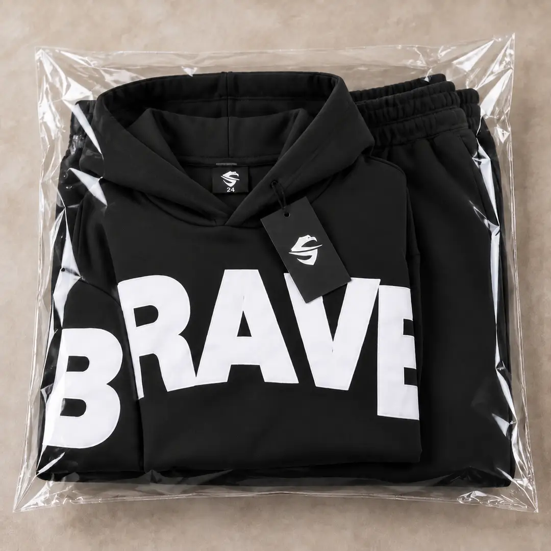 Brave 2 Pcs Boy's Fleece Printed Hoodie Tracksuit