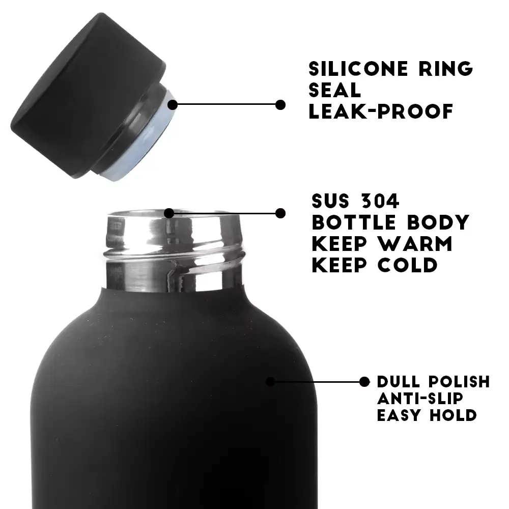 Premium Built Quality Black Water Bottle with Sports Bottle for Gym, School & Daily Hydration Home Use and Travel Use Water Bottle for Girls and Boys