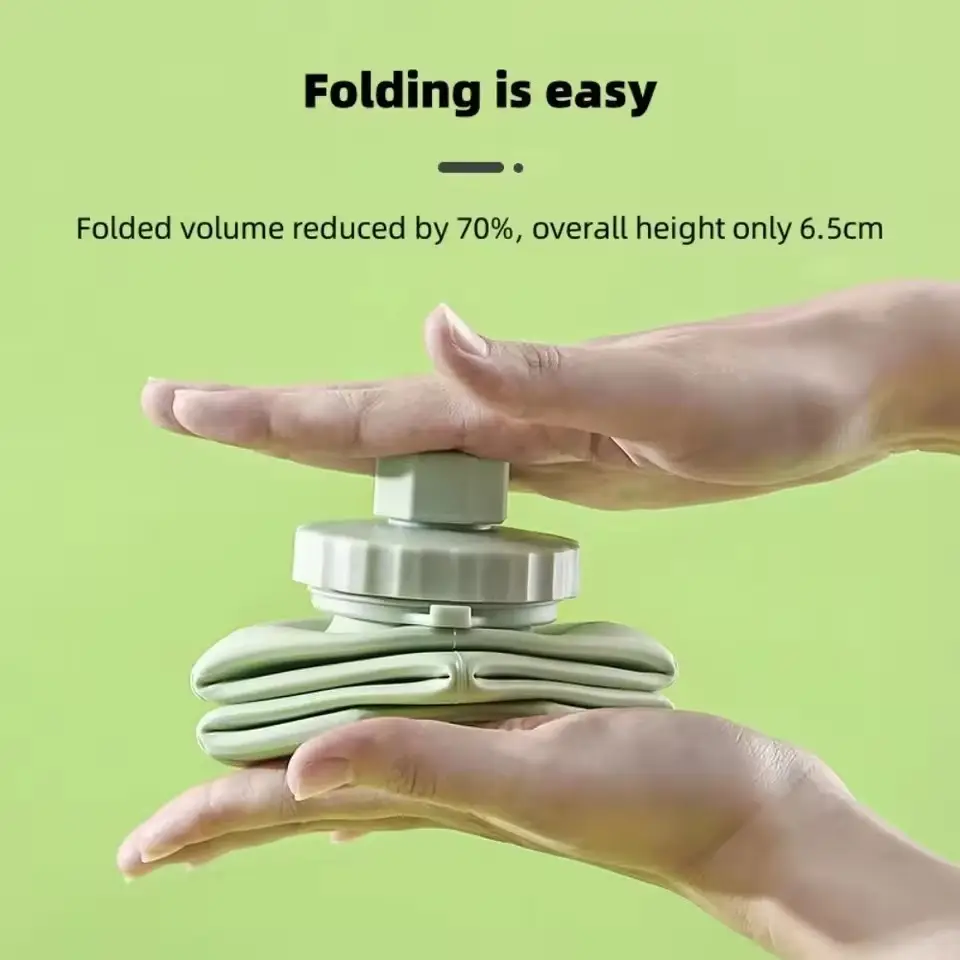 600Ml Foldable Silicone Water Bottle with Strap