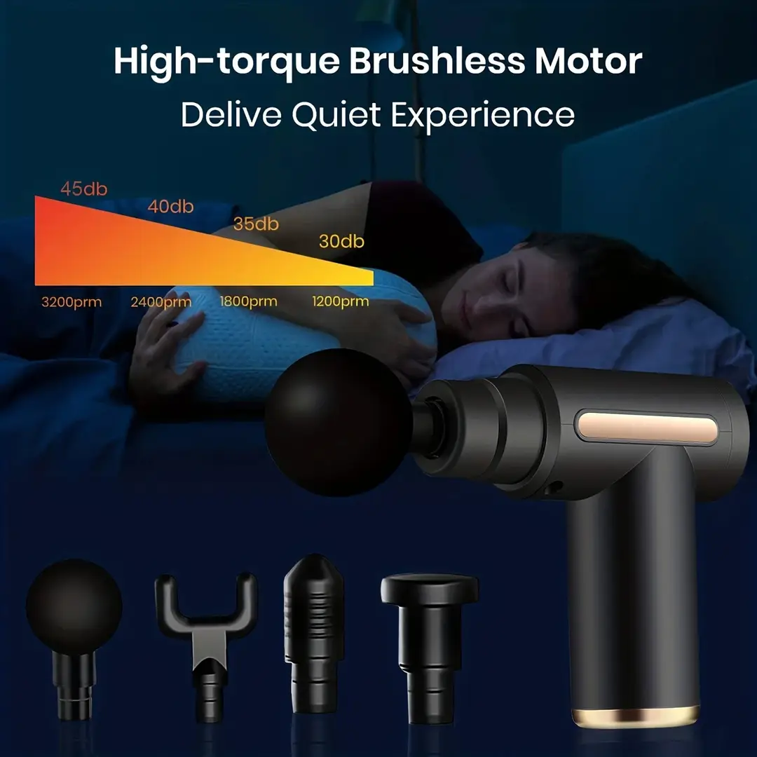 Mini Massage Gun Electric Deep Tissue Massager with 6 Speed Levels & Digital Display | Rechargeable Portable Muscle Massage Gun for Neck, Shoulder, Back & Legs