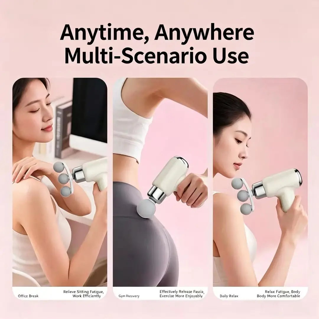 Mini Massage Gun 3 Head Deep Tissue Muscle Massager