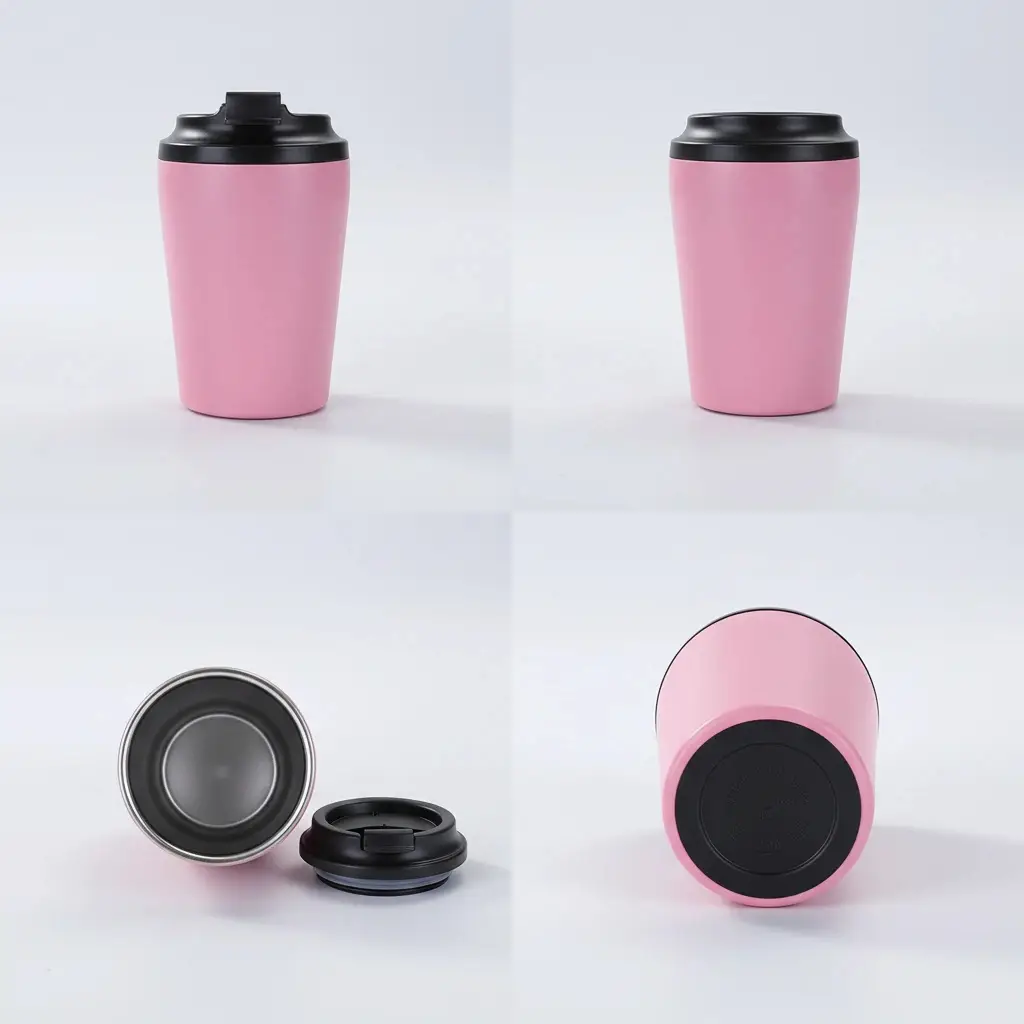 350ml Travel Coffee Cup with Black Flip Lid