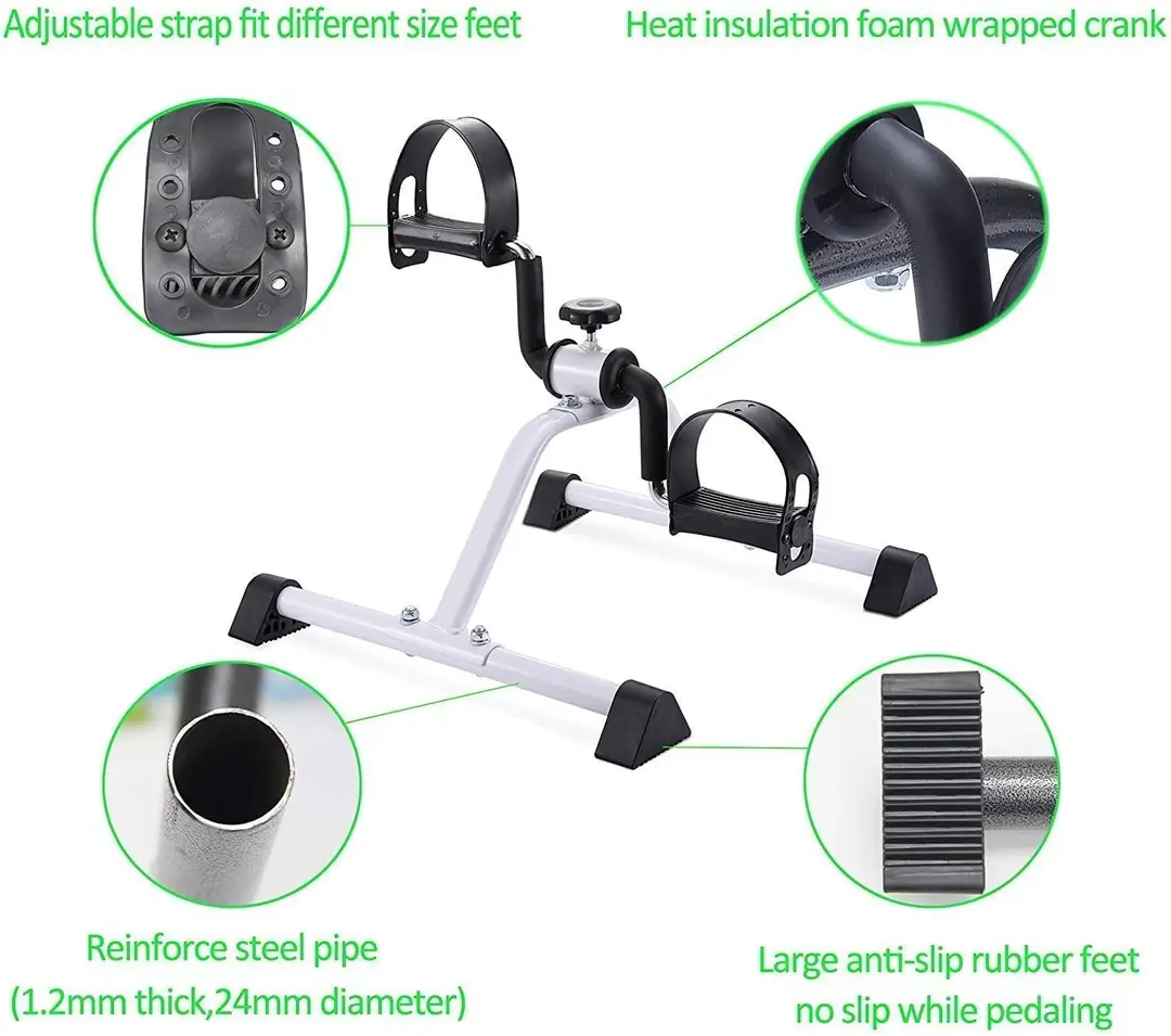 Portable Pedal Exerciser | Digital Display Monitor | Arm & Leg Workout Machine | Compact Fitness Equipment for Home, Office & Physical Therapy | Adjustable Resistance | Low Impact Exercise Bike