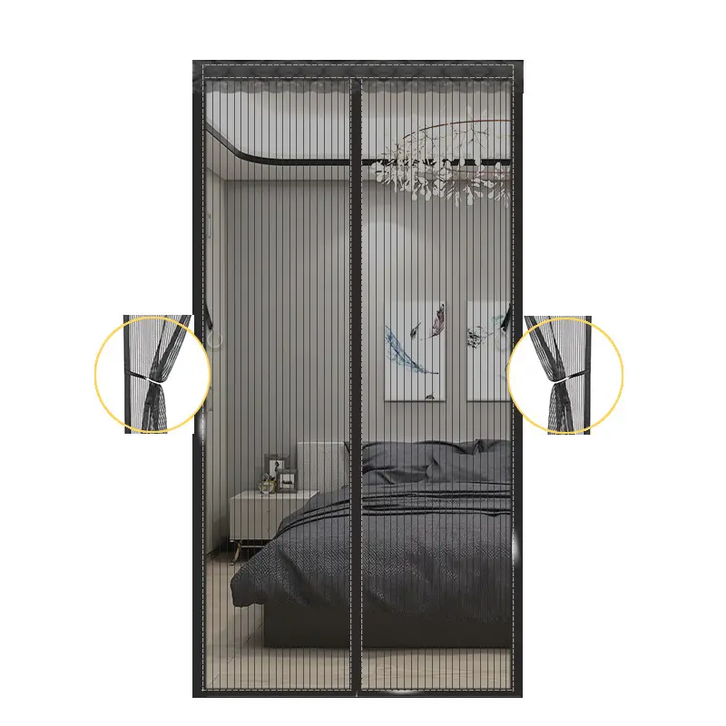 Anti Mosquito Magnetic Mesh Curtain Hands-Free Automatic Closing Screen Door - 100x210cm