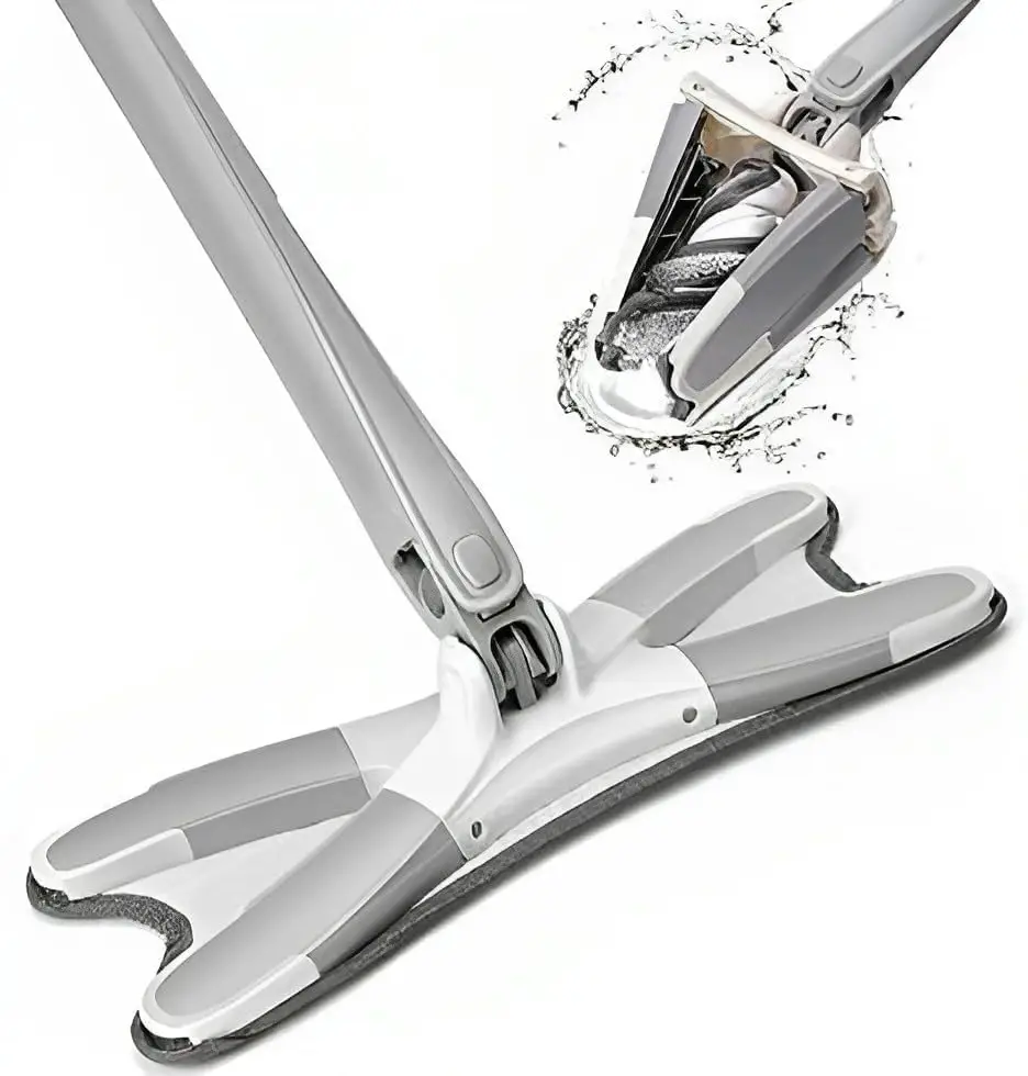 360° Rotating Head Microfiber X Twisting Mop Floor Cleaning