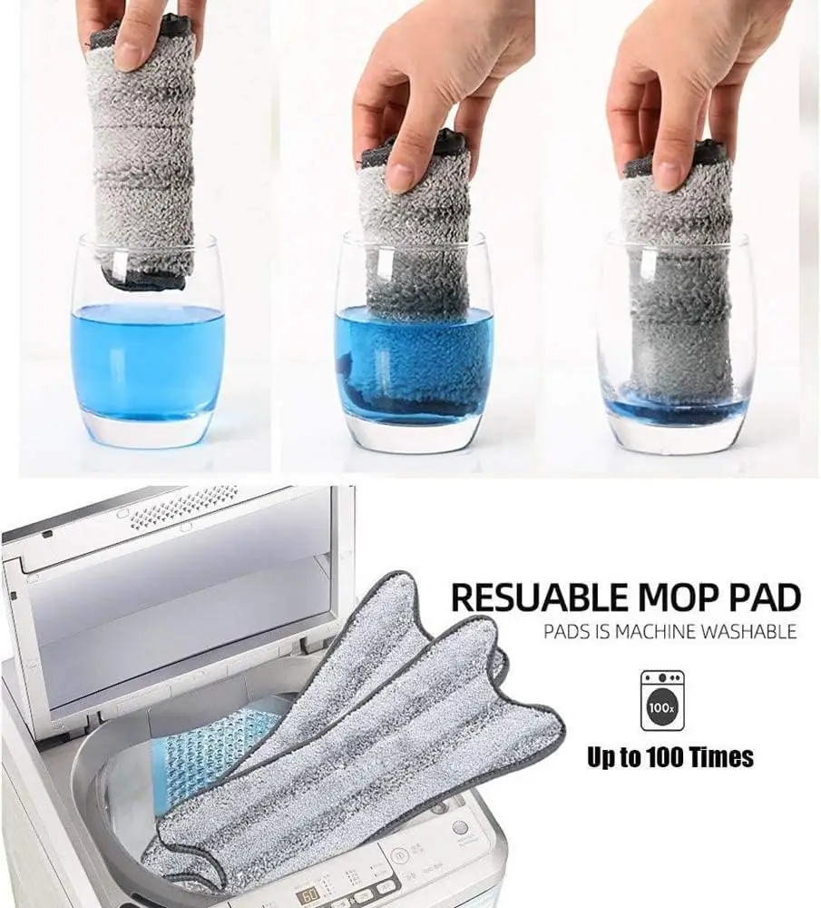 360° Rotating Head Microfiber X Twisting Mop Floor Cleaning