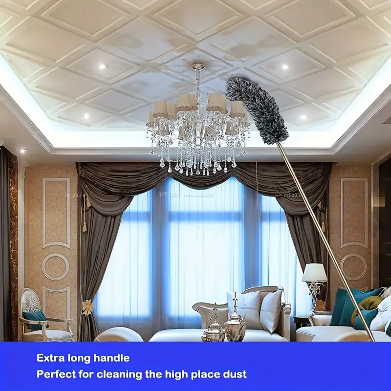 Ceiling Fan Duster with Extendable Stainless Steel Pole