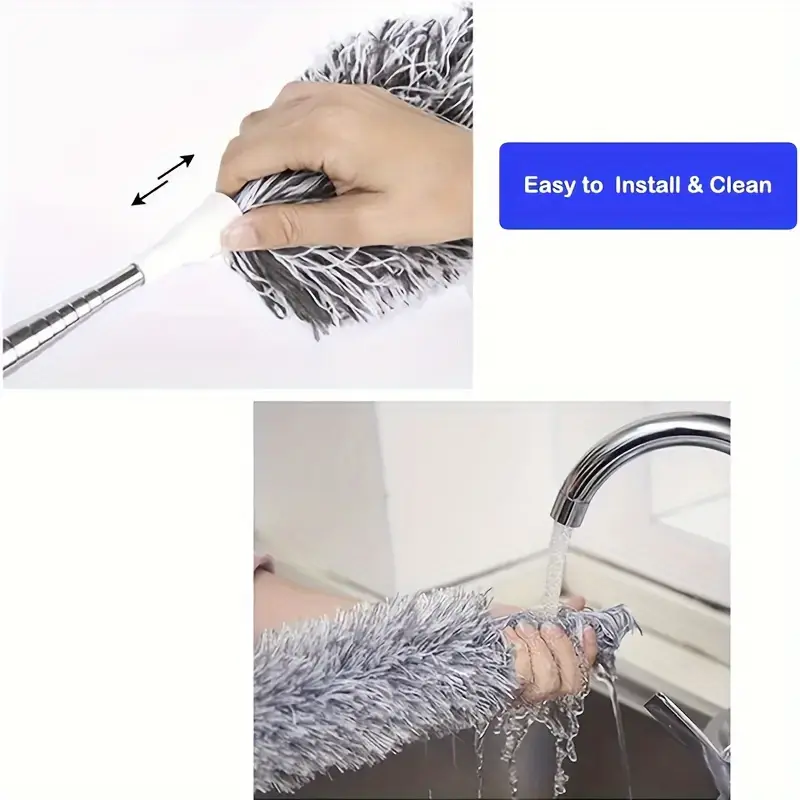 Ceiling Fan Duster with Extendable Stainless Steel Pole