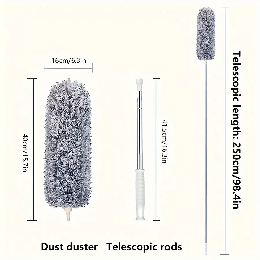 Ceiling Fan Duster with Extendable Stainless Steel Pole