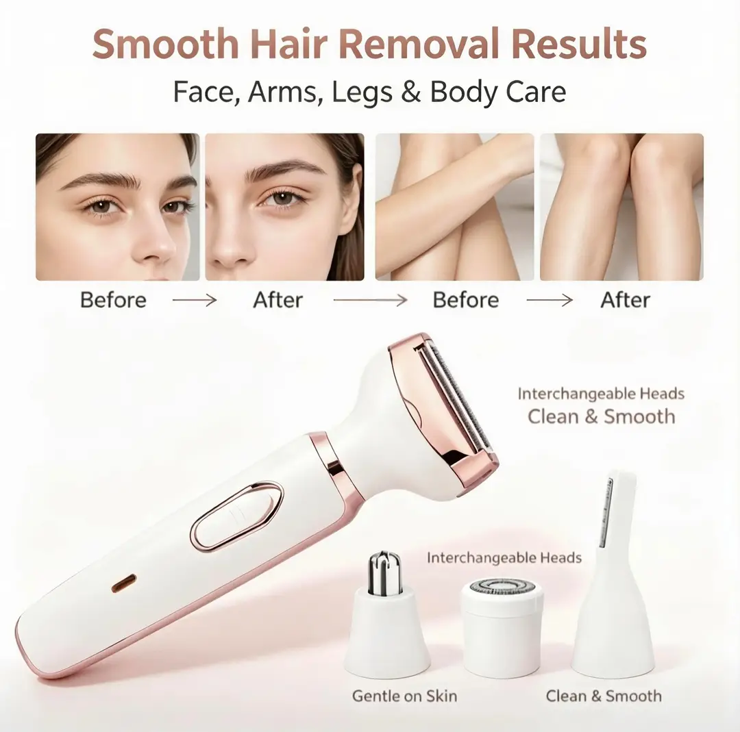 4 in 1 Lady Shaver Beauty Kit Electric Body Hair Trimmer