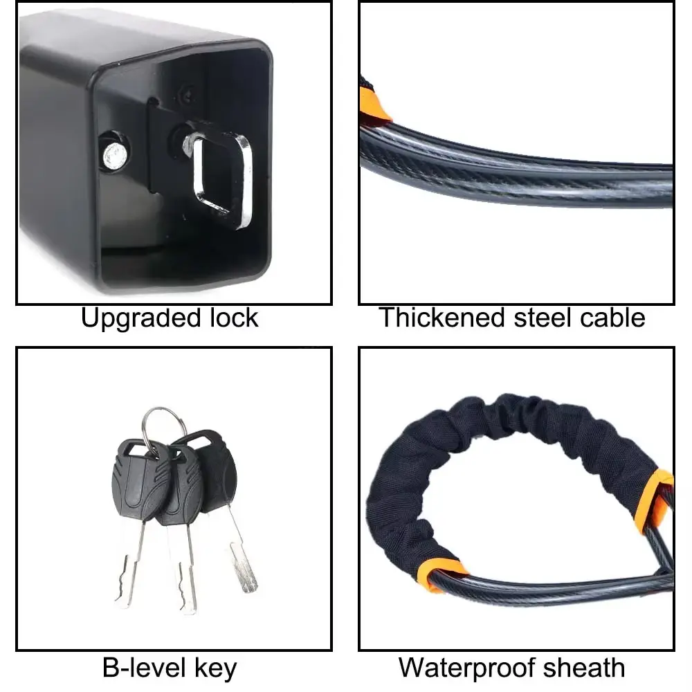 Heavy Duty Car Handbrake Lock - Anti-Theft Steel Wire - Vehicle Gear & Hand Brake Security Lock with Keys - Universal Auto Safety Lock