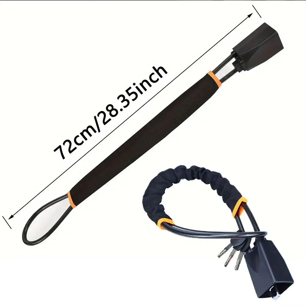 Heavy Duty Car Handbrake Lock - Anti-Theft Steel Wire - Vehicle Gear & Hand Brake Security Lock with Keys - Universal Auto Safety Lock