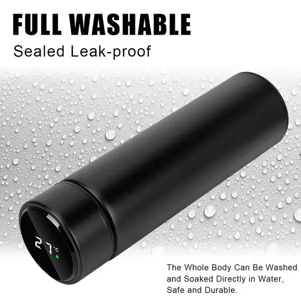 Temperature Display Vacuum Insulated Water Bottle