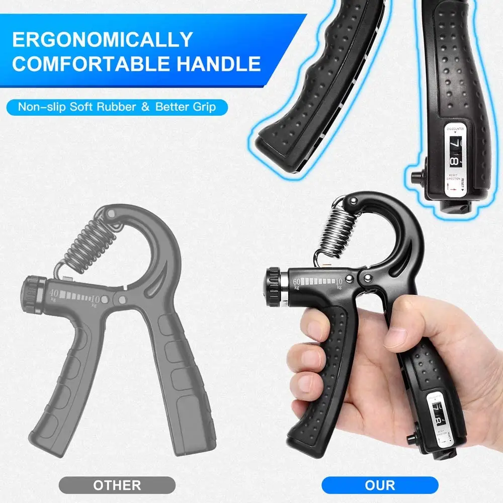 Hand Gripper Adjustable Resistance Automatic Counting