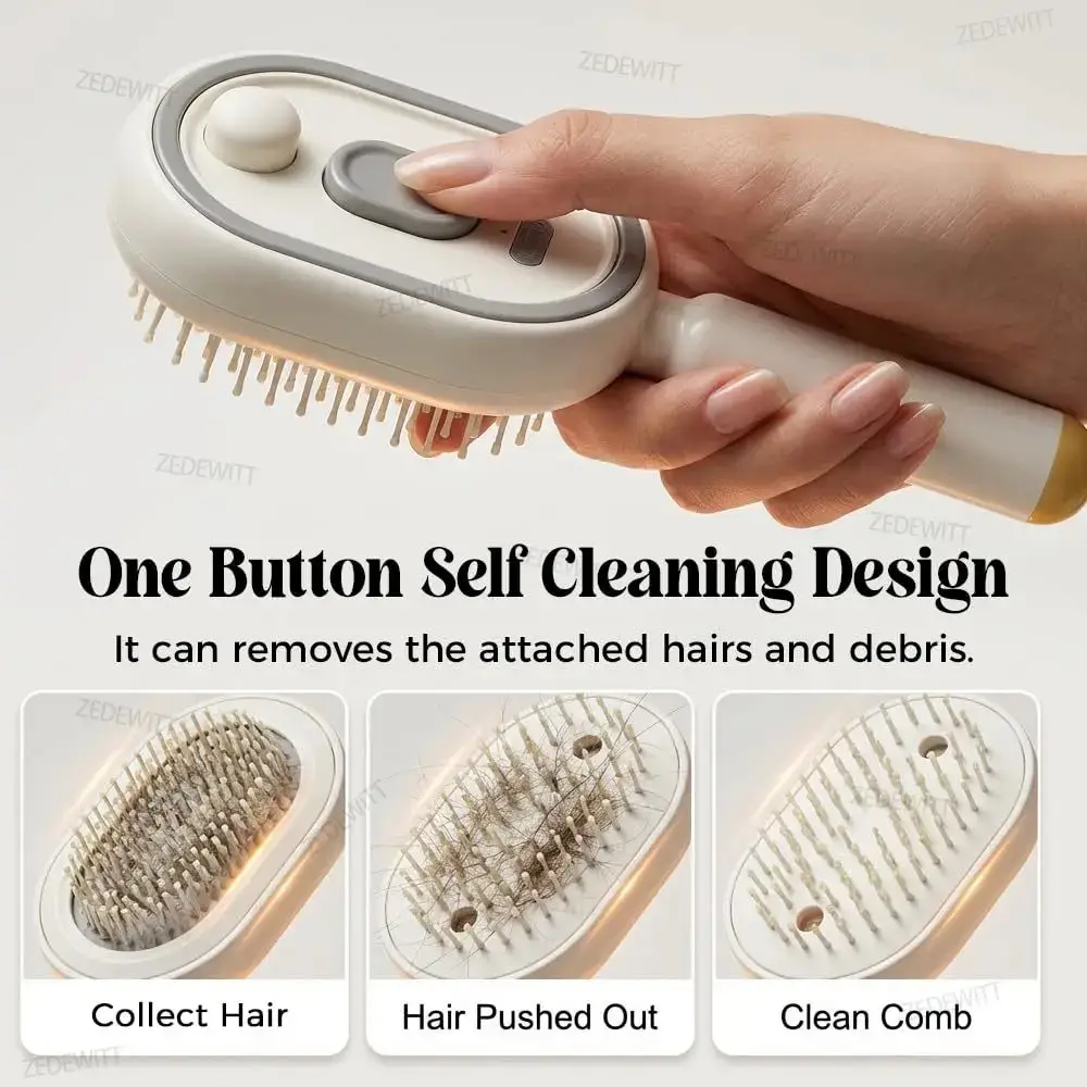 Comb Spray Air Cushion Massage Self-Cleaning Steam Brush