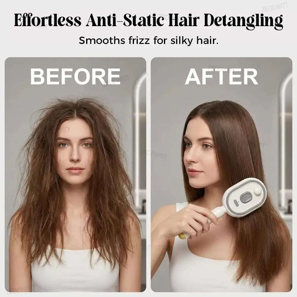 Comb Spray Air Cushion Massage Self-Cleaning Steam Brush